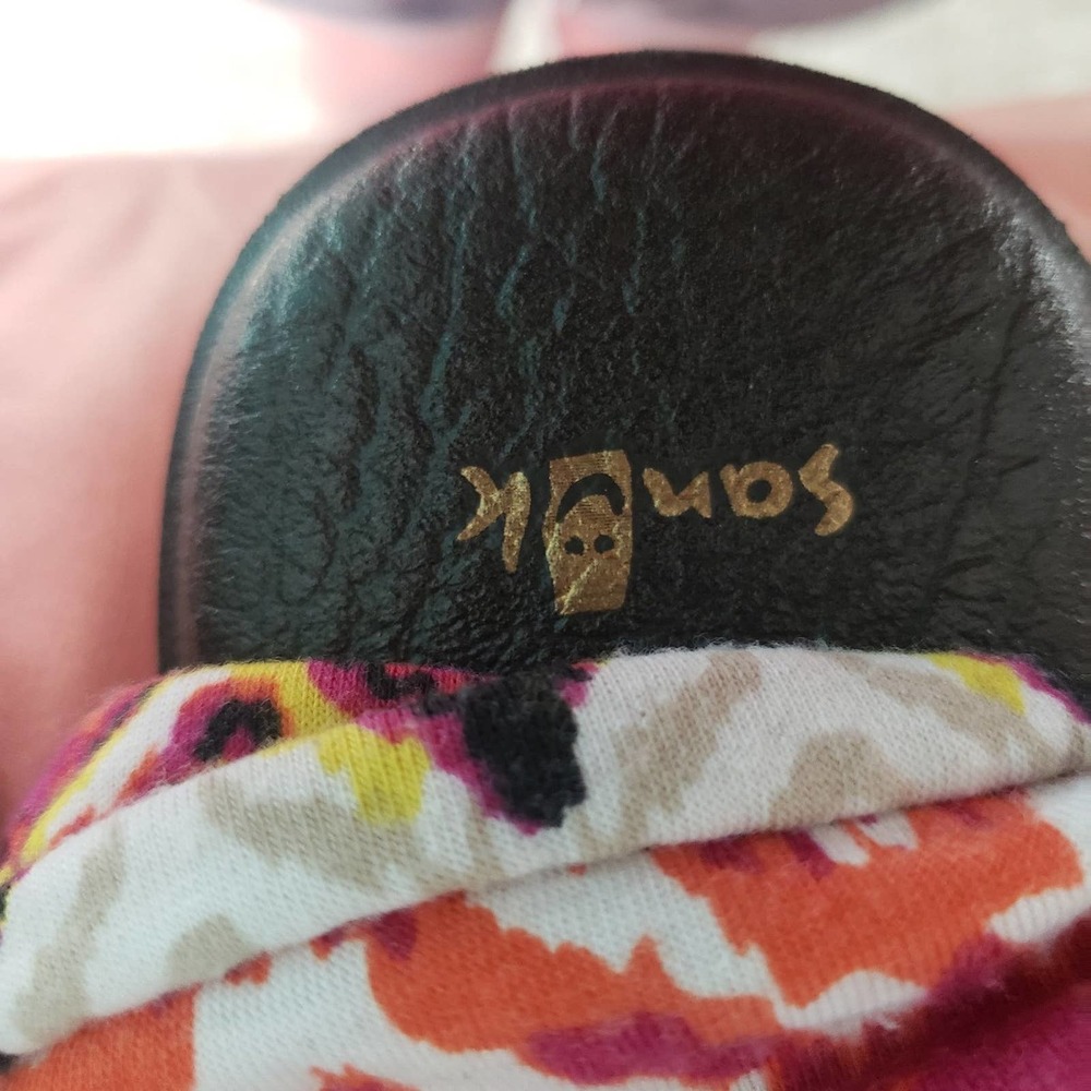 Sanuk Yoga sling fabric flip flops size 8 - Picture 3 of 5